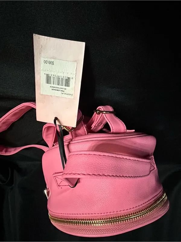 Juicy Couture Pink Logo Mini Backpack with Gold Accent NWT - Image 12