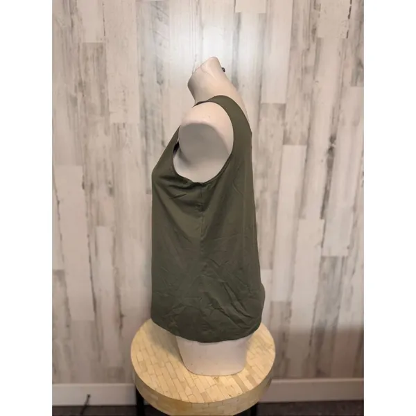 Chico's Olive Green Tank Top Womens Size 2 L Large Stretch Athletic Layering Cam - Image 2
