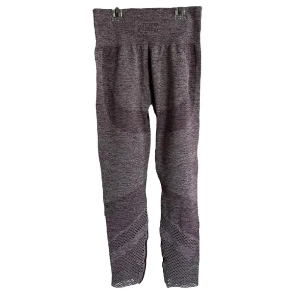 PINK Victoria's Secret‎ Seamless High Rise Leggings XS Heathered Mauve Mesh - Image 6
