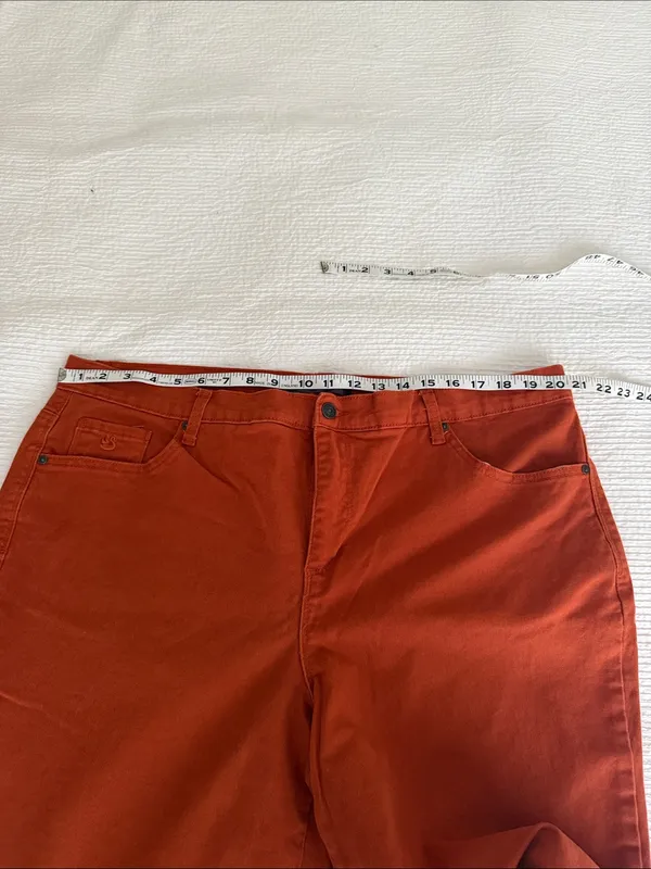 Gloria Vanderbilt Amanda cotton jean in burnt orange 20W Short - Image 5