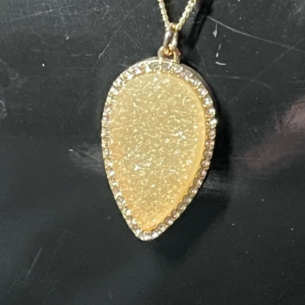sugarfix by baublebar gold druzy necklace rhinestones - Image 2
