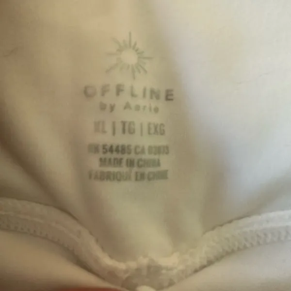 Aerie Tank and Shorts Set Women XL Lavender White Ribbed Henley NWT 4975-100 - Image 2