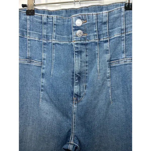 We The Free Free People Just Float On High Rise‎ Flare Jeans Wide Leg Denim 31 - Image 2