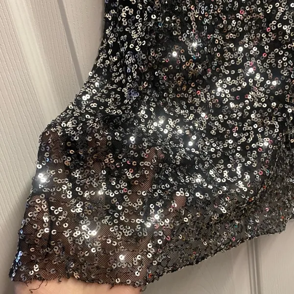 Free People Intimately Sheer Sequin Tank Top W/ Adjustable Straps Size Large - Image 2