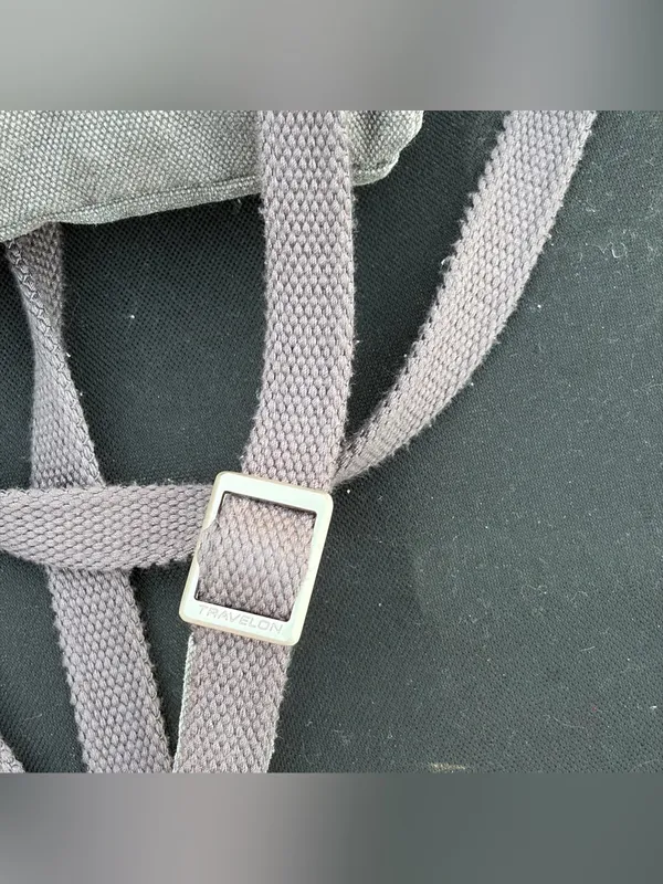 Travelon Anti-Theft Heritage Small Crossbody Bag Grey Canvas RFID blocking - Image 5