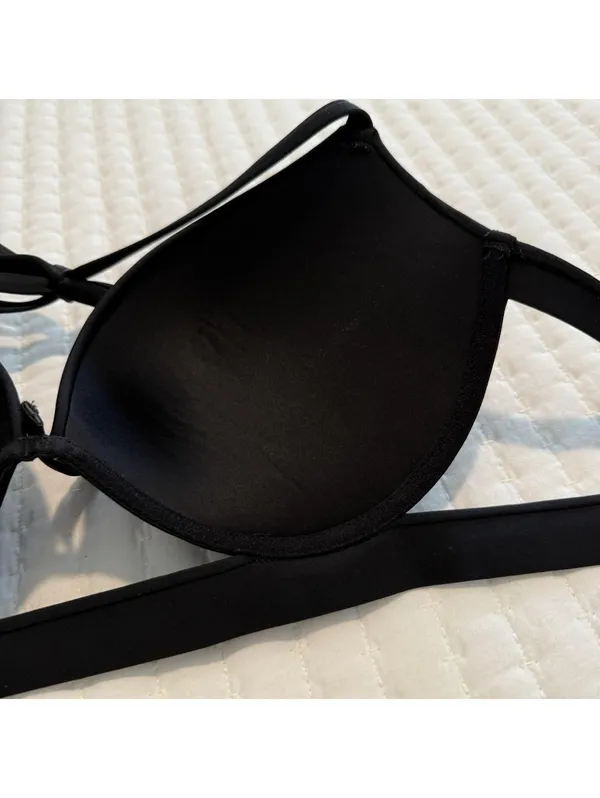 Victoria’s Secret Black Bikini Top Push-up Sz 38C Underwire Swim Padded - Image 10