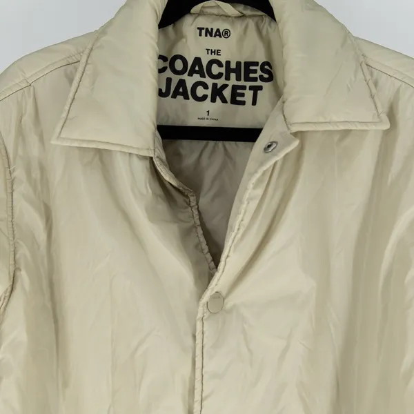 TNA Aritzia The Coaches Long Water Resistant Collared Snap Button Front Jacket - Image 2