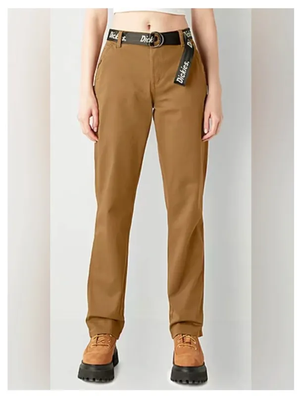 NWT Dickies Brown Duck Cargo Pants Relaxed Fit Utility Pants Belted 30R - Image 5