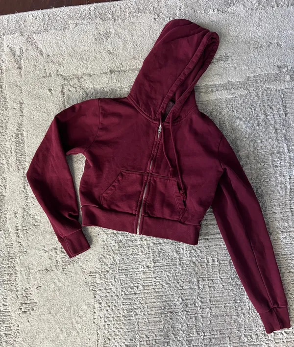 Brandy Melville Jacket Zip-Up Cropped - Image 3