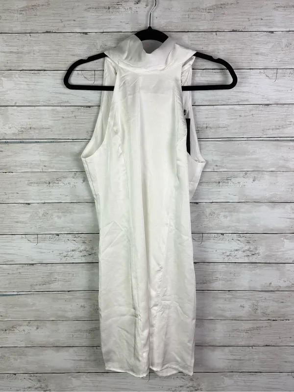 Lulus Infinite Admiration White Satin Halter Mini Dress White Size Medium - Image 3