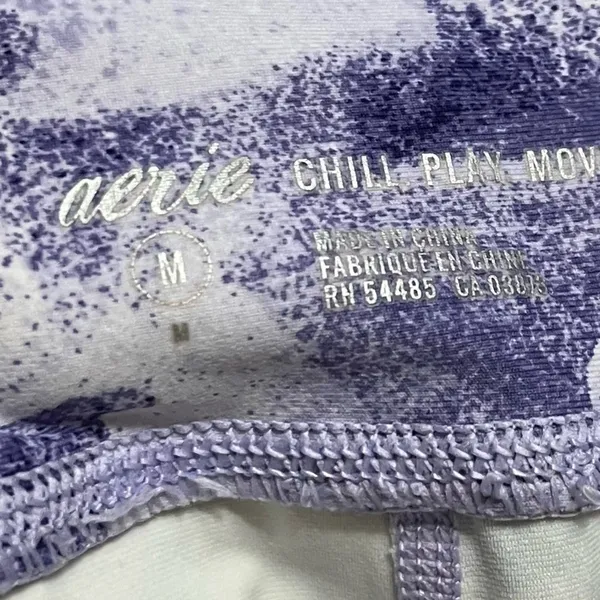 Aerie • Purple White Abstract Chill Play Move Leggings - Image 5