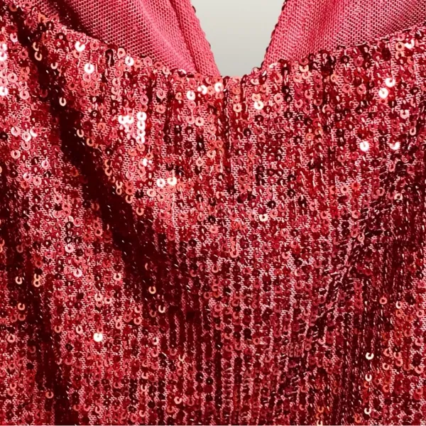 NWT Free People Red Sequin Sweetheart Bodysuit Party Going Out Top - Image 4