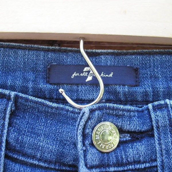 7 For All Mankind High Waist Raw Hem Culottes Jeans - Image 9