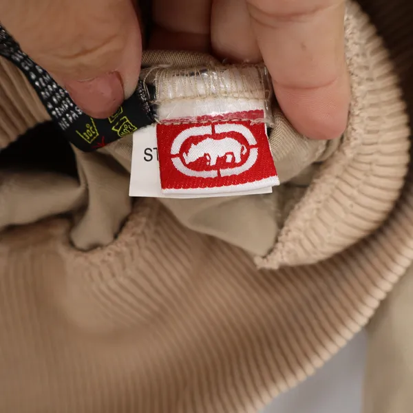 Ecko Red Womens Tan Khaki Utility Bomber Jacket Cropped Cotton Size L - Image 6