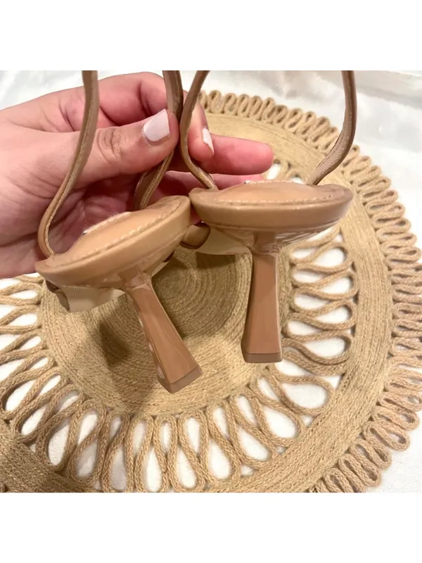 Steve Madden Finlee Mesh Slingback Pumps Size 9.5 Natural - Image 8