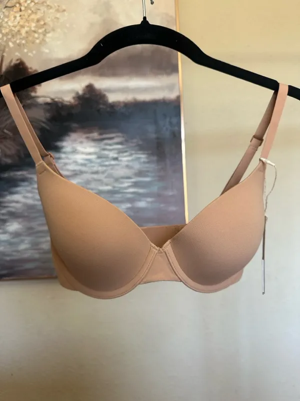 NWT SKIMS Fits Everybody Push Up Tshirt Bra in‎ shade OCHRE size 34A - Image 2