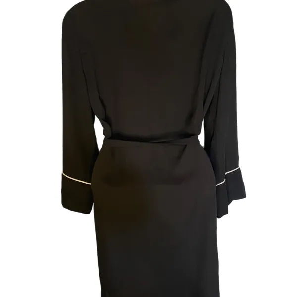 Have Elegant Black Robe with White Accents Size L - Image 2