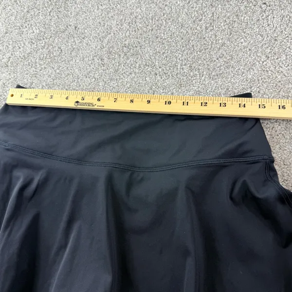Athleta Ace Tennis Skort‎ Women M Black 13.5" Active Golf Skirt Shorts Pocket - Image 4
