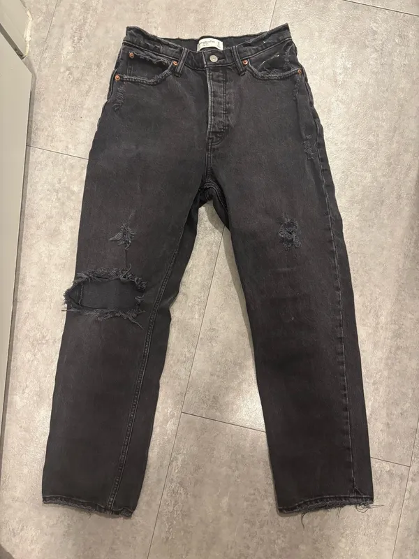 abercrombie and fitch black the dad high rise jean distressed - Image 4