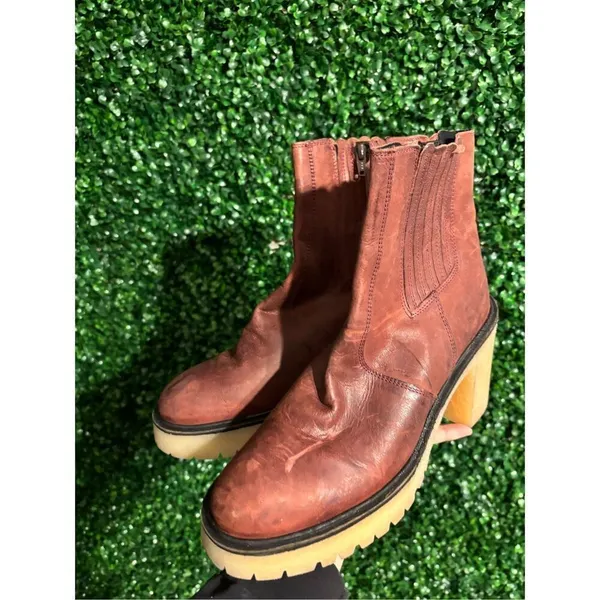 Free People James Chelsea Lug Sole Boot in Cherry Chocolate Sz 10 NWOT - Image 8