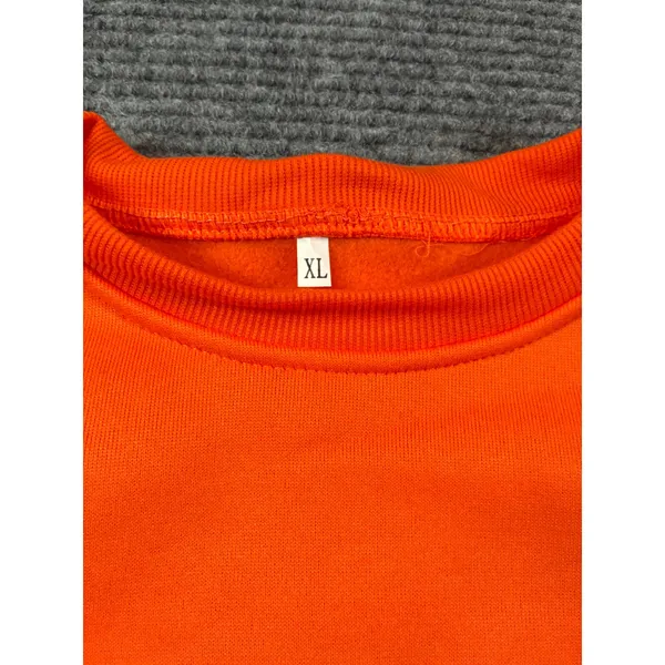Pumpkin Season Orange Graphic Sweatshirt Women XL Fall Halloween Pullover Casual - Image 5