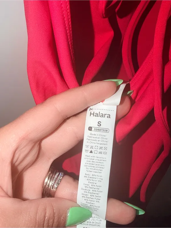 NWT Halara Softlyzero Airy Ruched Lace-Up Bodycon Midi Dress - Winterberry - Image 4