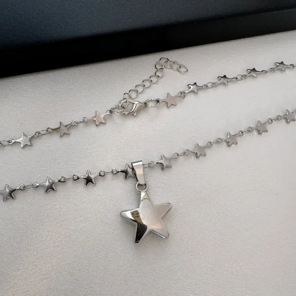 Silver Pentagram Star Pendant Necklace for Women - Image 3