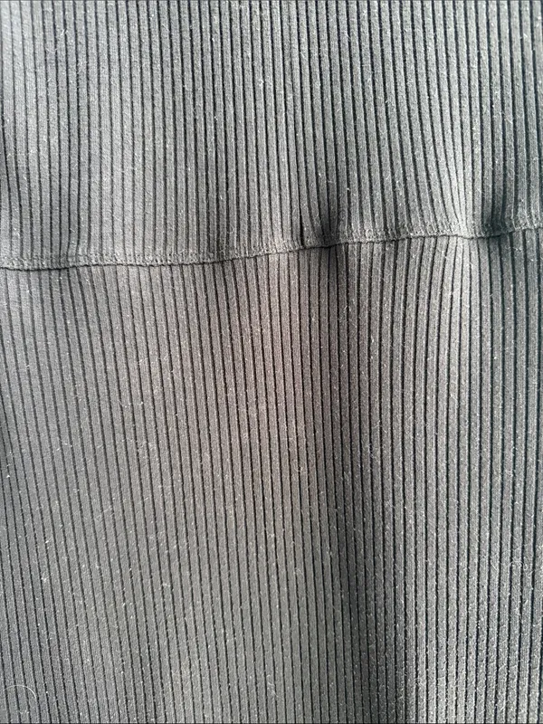 Abercrombie & Fitch Black Ribbed Fit & Flare Short Sleeve Dress - Image 4