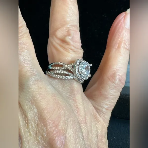 Love Eternity Set 2pc Cubic Zirconia Braided Double Band size 9 - Image 16