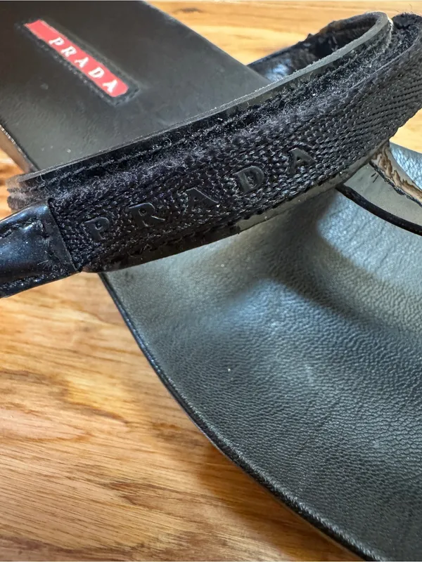 Prada sandals‎ size 6/36 Black - Image 6