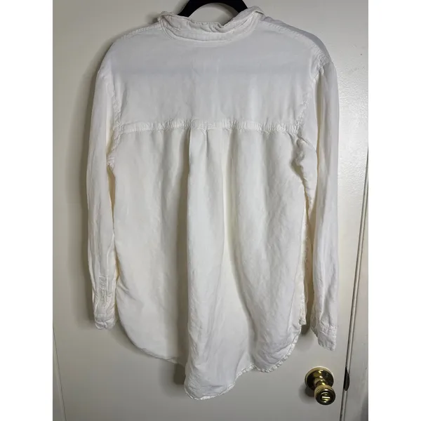 Anthropologie Sz M Linen Blend Fishermen Beach Sailor Vibe Classic Longsleeve - Image 6