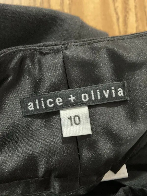 Alice + Olivia Black Trouser Pants Womens Size 10 - Image 6