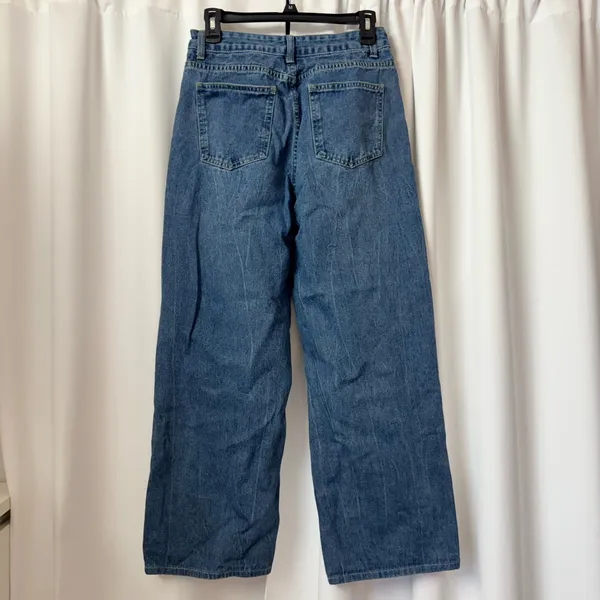 DAZY Blue High Waisted Wide-Leg Casual Jeans - Image 2