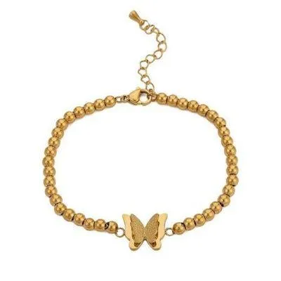 18K Gold Plated Butterfly Charm Bracelet for Women - Image 3