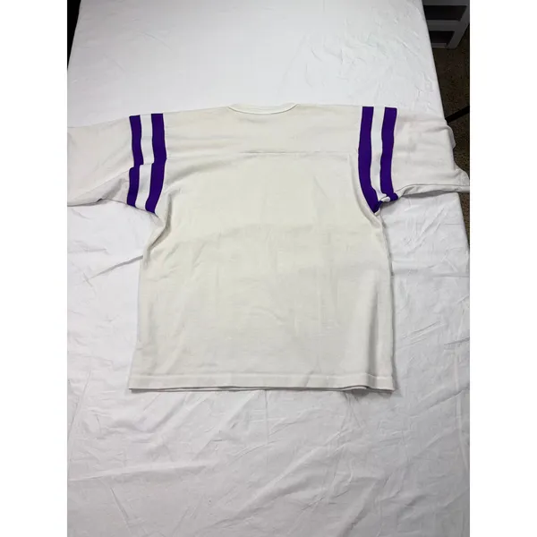 VTG Dodger Sportswear 1970s V neck T shirt. Mendota Trojans. Size M. athletic - Image 4