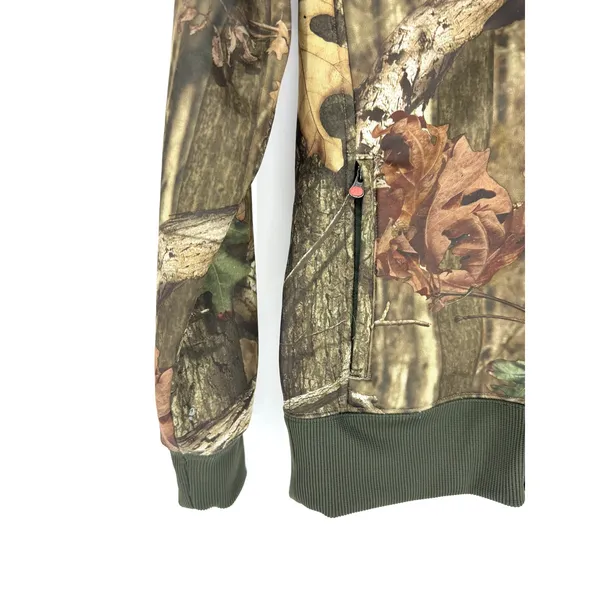 Under Armour Womens Camo Full Zip Hoodie‎ Pink Logo Fleece Sweatshirt Small - Image 4
