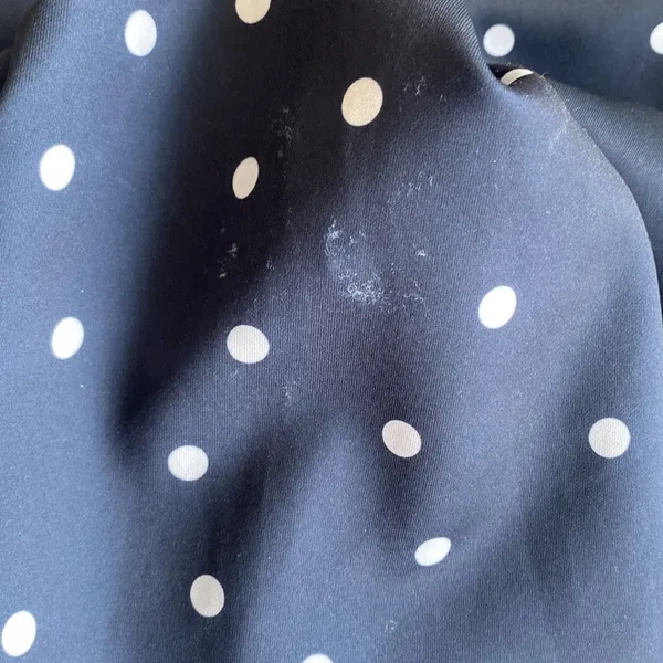 ASOS Puff Sleeve Dress Womens Sz 6 Navy Polka Dot Square Neck Mini - Image 7