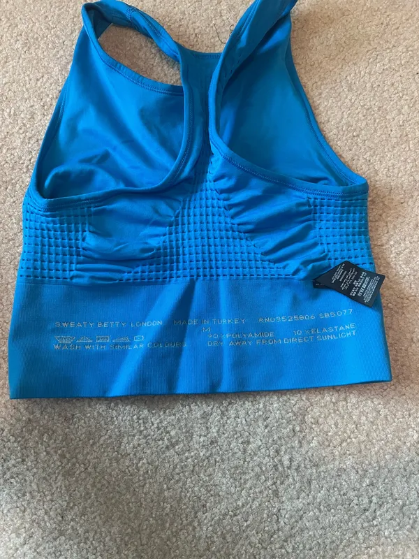 Sweaty Betty Sports Bra Blue - Image 3
