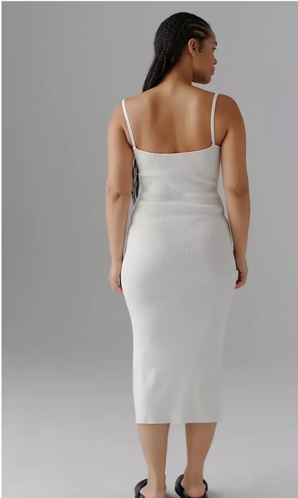 Brand new Urban Outfitters White maxi dress with side slit - Image 2
