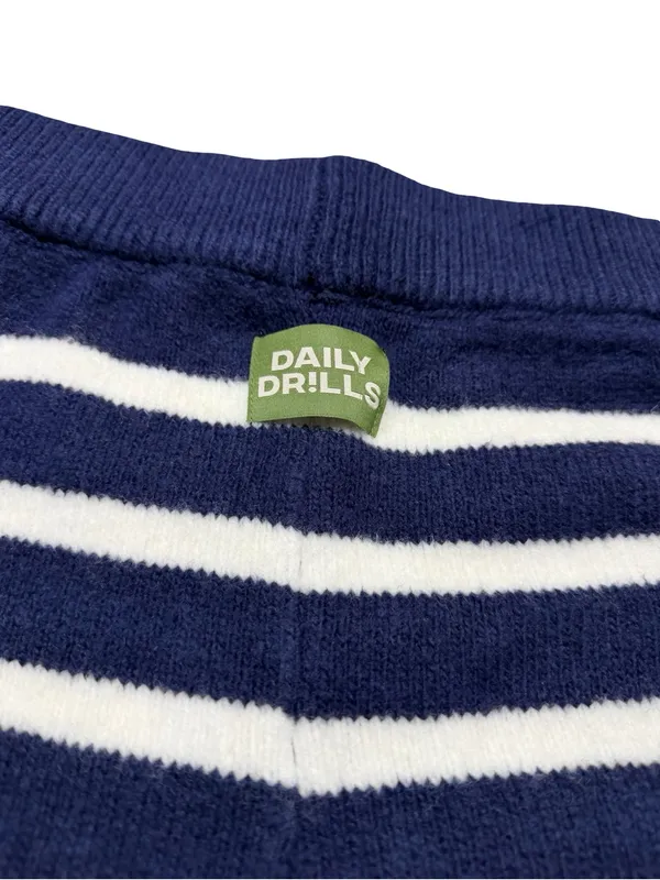 🌊‎ Daily Drills Knit Micro Shorts NWT Navy White Stripe M/L Sold Out 🌊 - Image 3