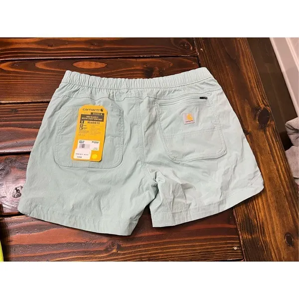 Carhartt New Women's Force Relaxed Fit 5 Pocket Work/ Hiking Shorts Blue M - Image 3