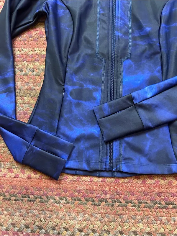 GHOST FLOWER WATER Navy & BLACK HOODED ACTIVE Jacket Blue - Image 4
