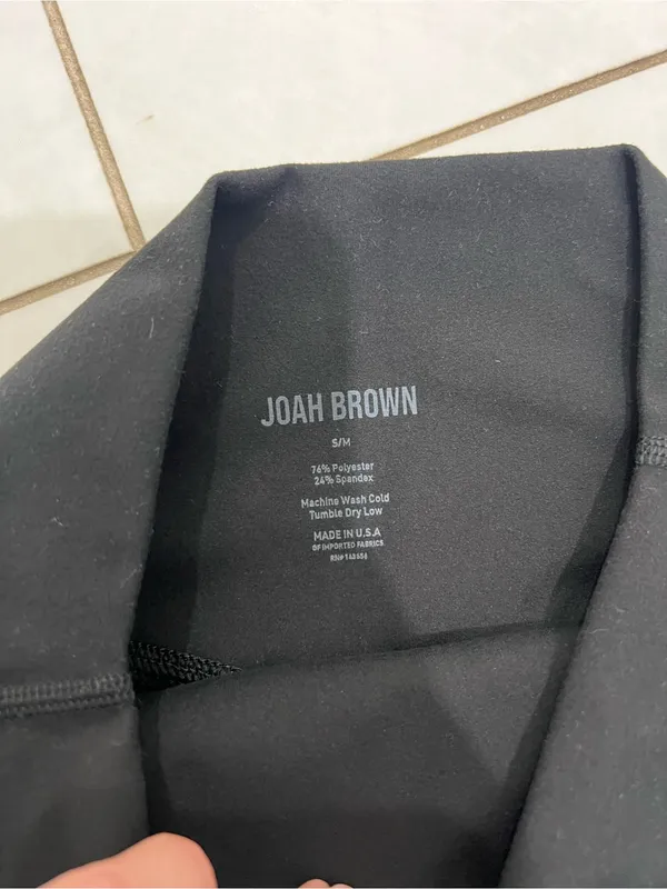 NWT Joah Brown Black Athletic Leggings Size S/M - Image 3