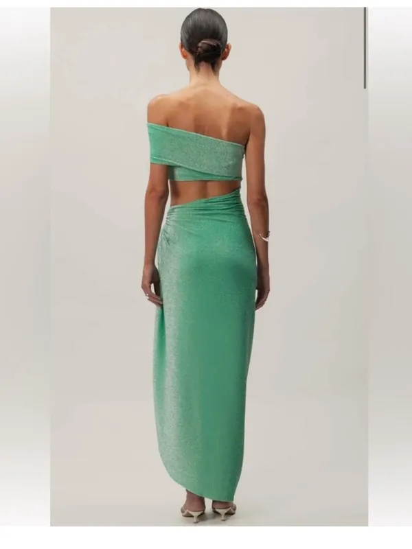 Baobab Aury Midi Dress in Nori Green Sparkle - Image 4