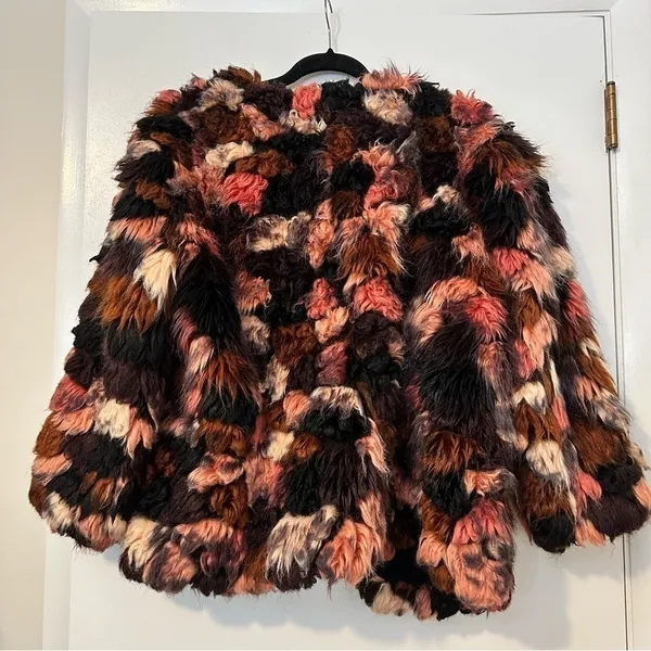 Ecote Multi Color Faux Fur Jacket - Image 3