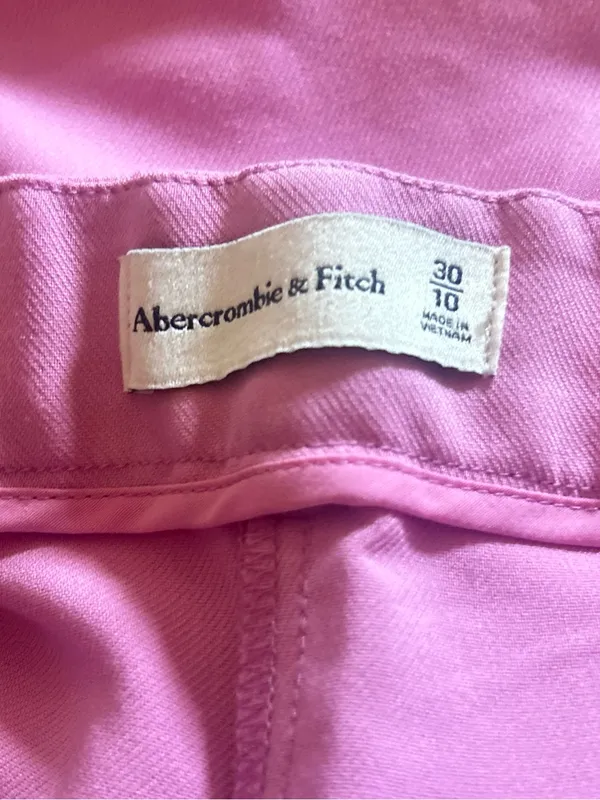 Abercrombie Fitch Sloane Pink High Waisted Straight Trousers Pants Size 30/10 - Image 5