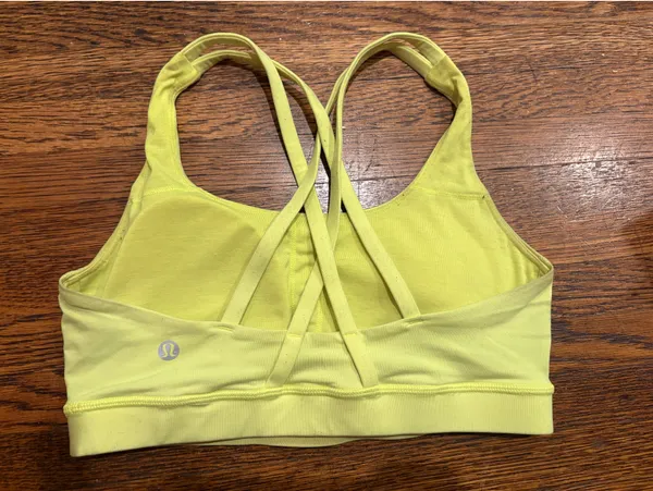 Lululemon Neon Yellow Energy Sports Bra - Image 2