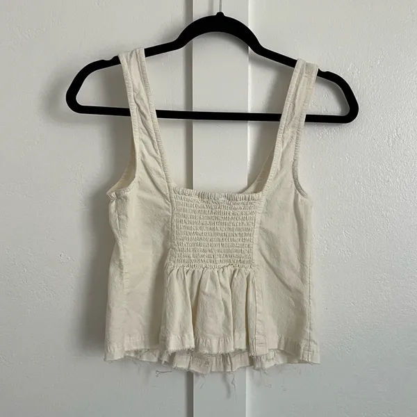Free People Button Down Square Neck Top - Image 3