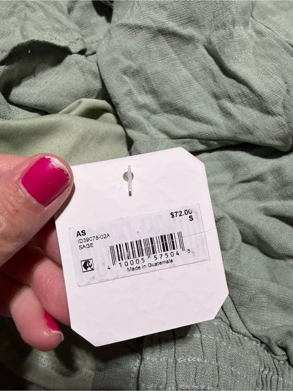 Altar’d state Puff-Sleeve Dress in Sage Green NWT MSRP$72 small - Image 9