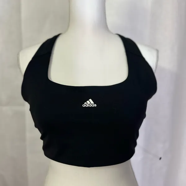 Adidas Women's Classic Black Sports Bra - Image 2